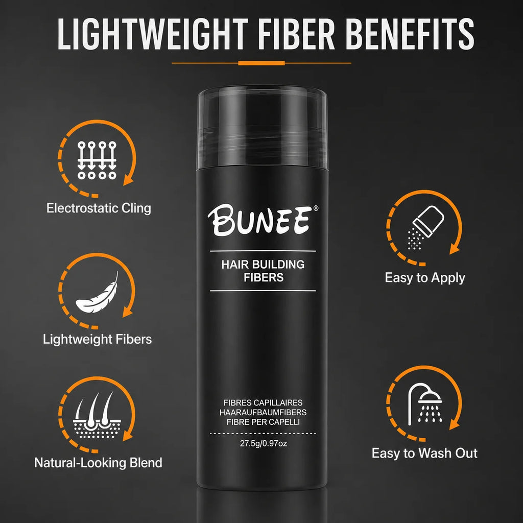 BUNEE Hair Fiber 27.5g â€?5-Second Application, Instant Volume & Thickness, Natural Hair Cover for Thinning Spots - AliExpress 66
