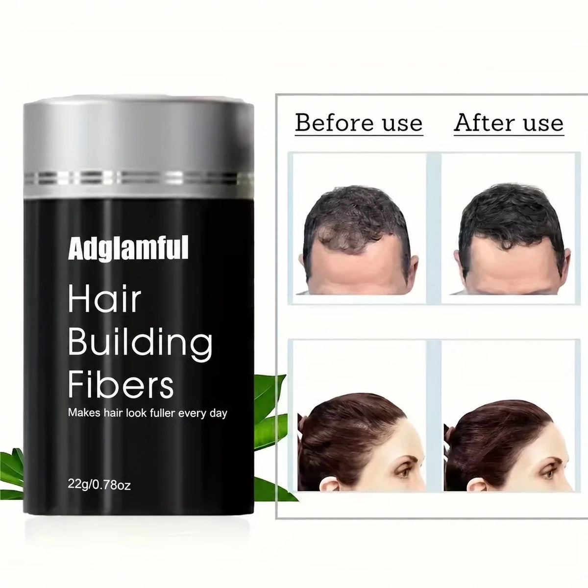 22g Hair Building Fibers 4 Shades Hair Thickening Powder Hairline Filler Hair Part Concealer for Sparse Hair
