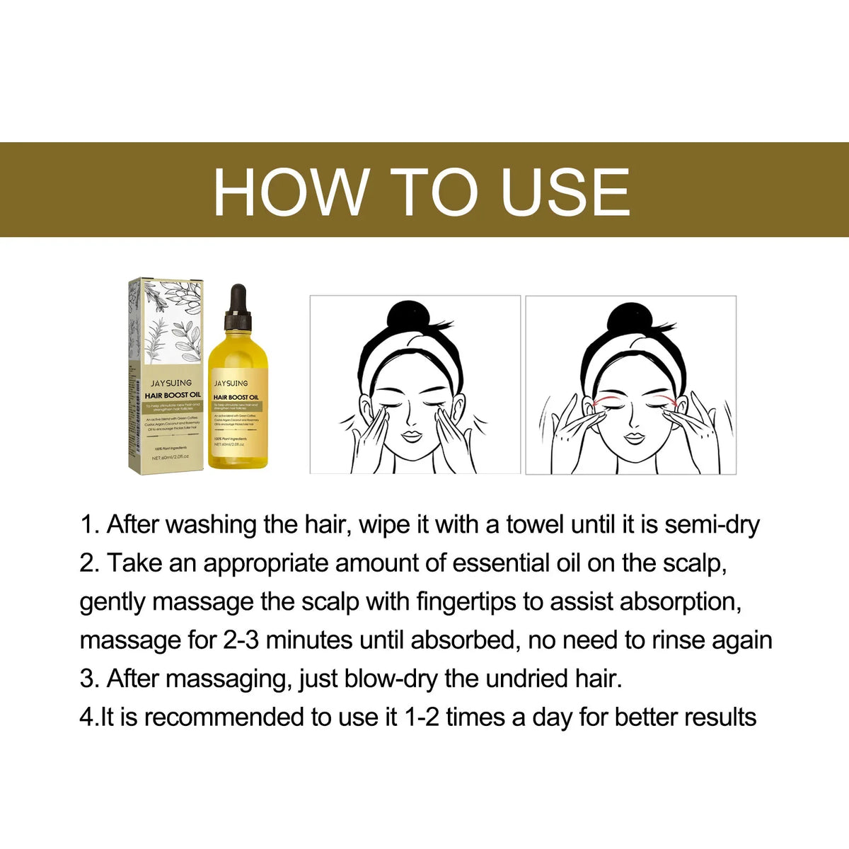 60ml Hair Growth Serum for Hair Loss Treatment