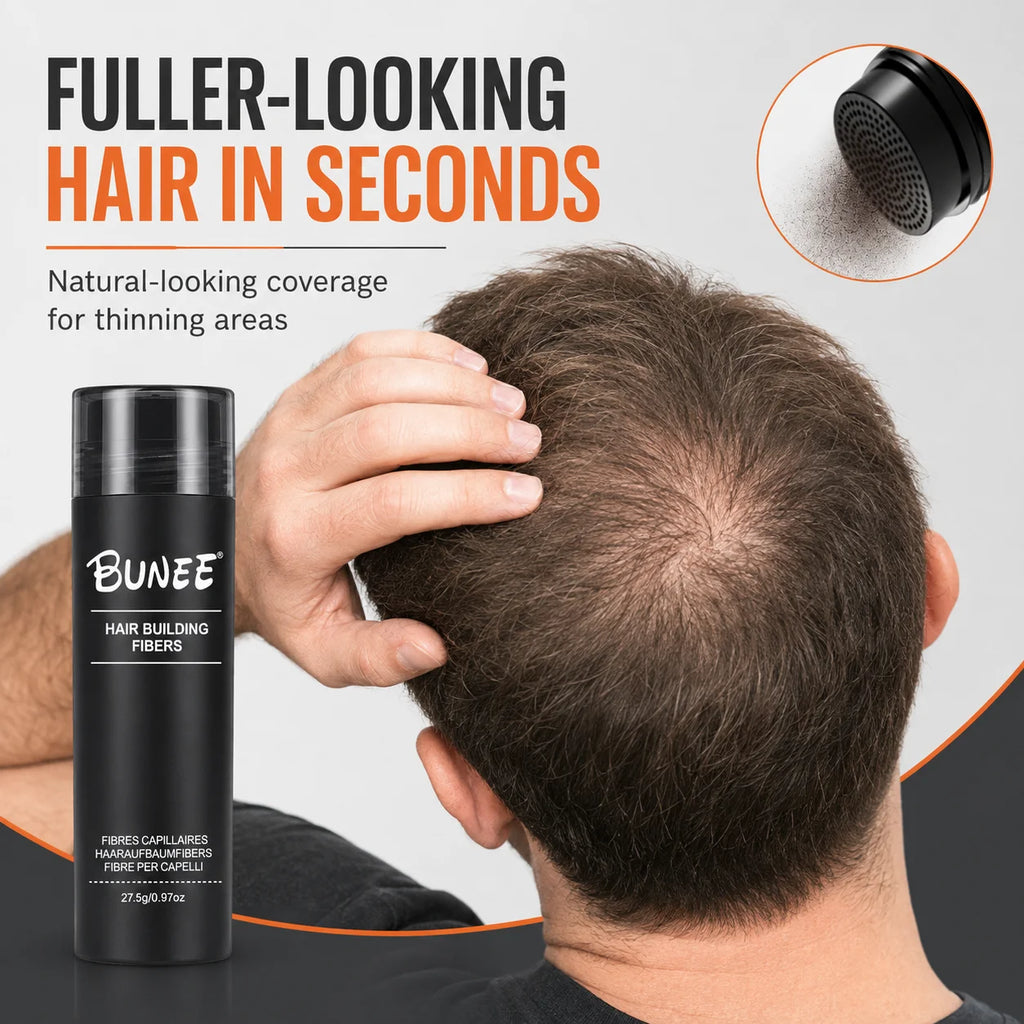 BUNEE Hair Fiber 27.5g â€?5-Second Application, Instant Volume & Thickness, Natural Hair Cover for Thinning Spots - AliExpress 66