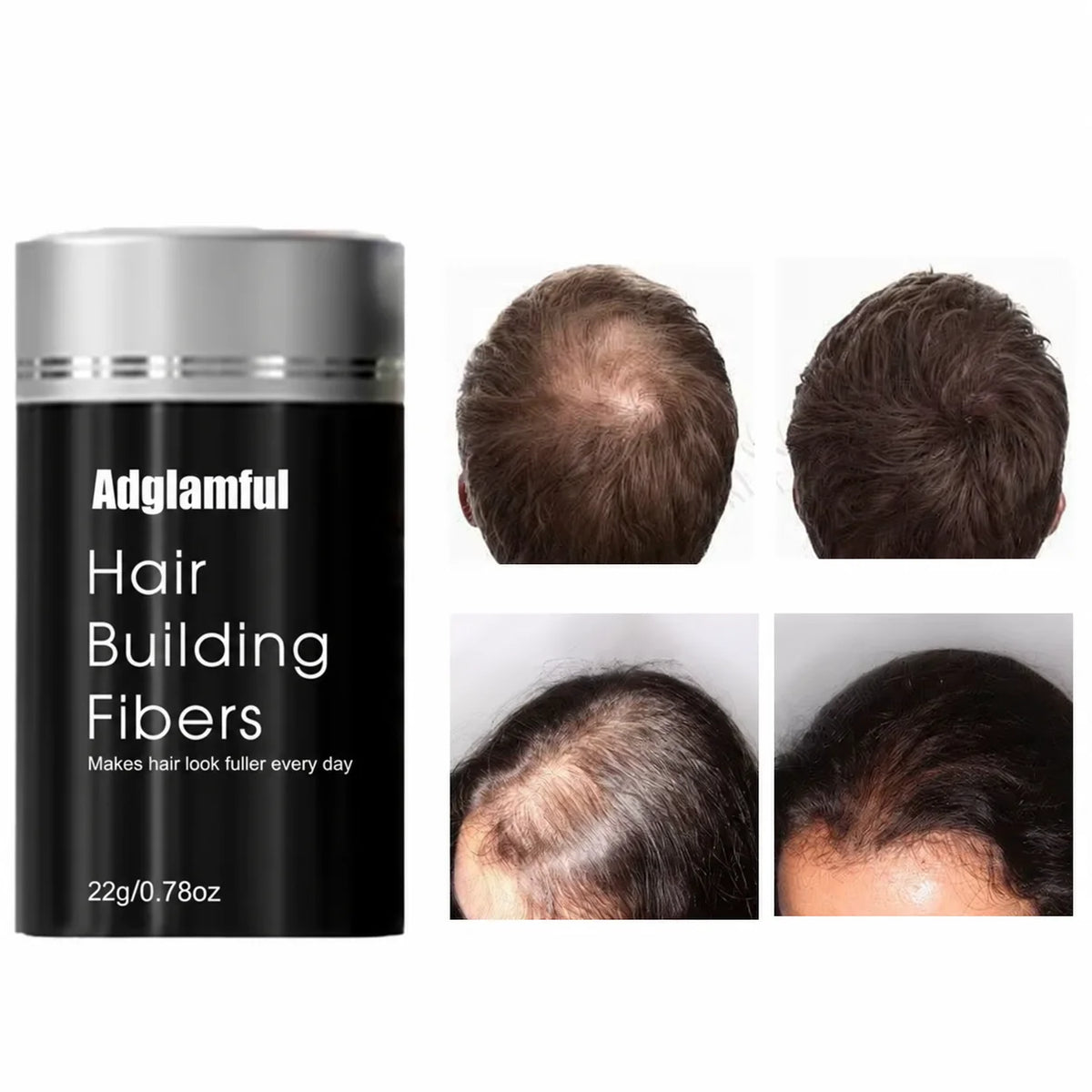 22g Hair Building Fibers 4 Shades Hair Thickening Powder Hairline Filler Hair Part Concealer for Sparse Hair