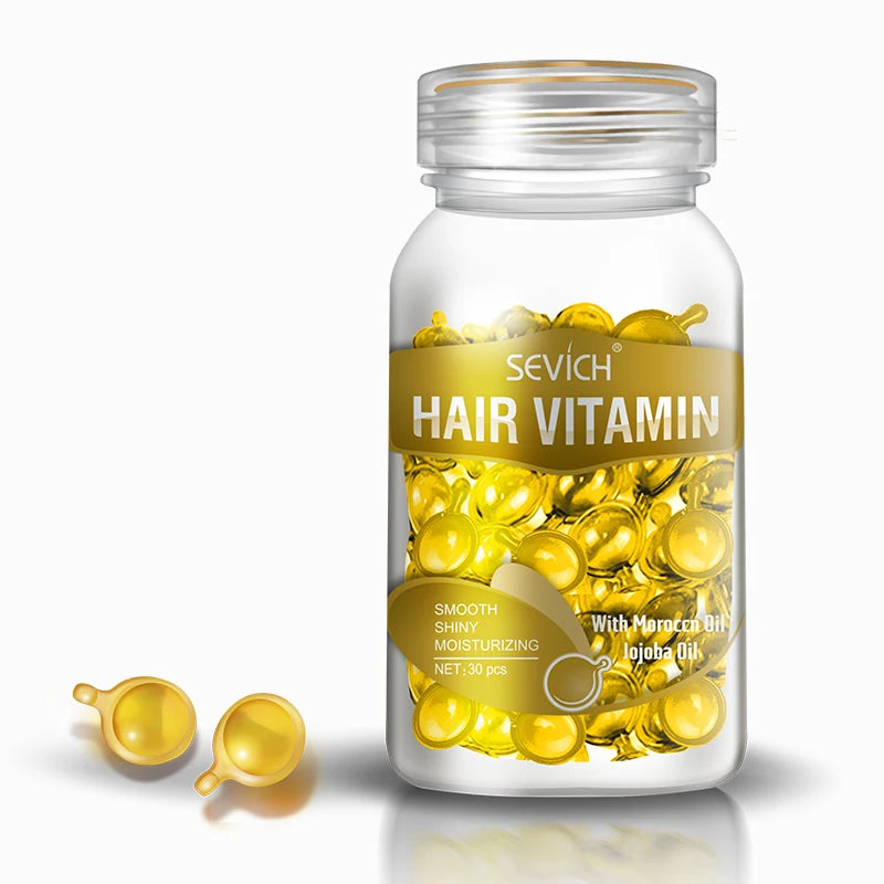 Fast Moisturizing Hair Vitamin Capsule 30pcs/bottle Sevich Smoothing Silky Keratin Complex Oil Nourishing Moroccan Hair Care Oil - AliExpress 66