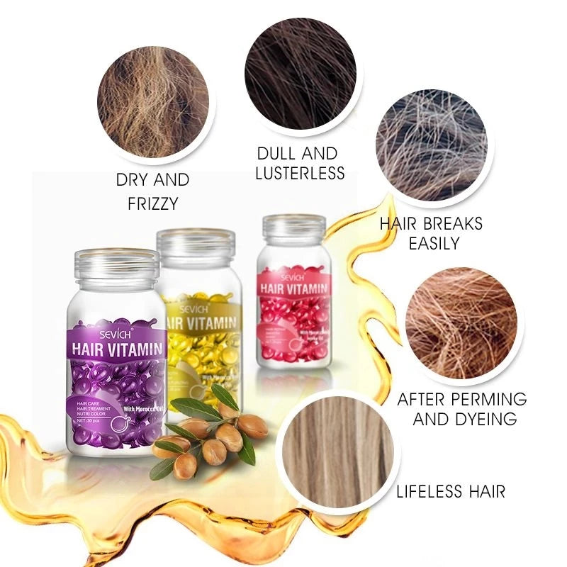 Sevich Mix Hair Vitamin Capsule Hair Treatment Oil Repair Damaged Smooth Hair Care Serum Nourishing Keratin Complex Oil - AliExpress 66