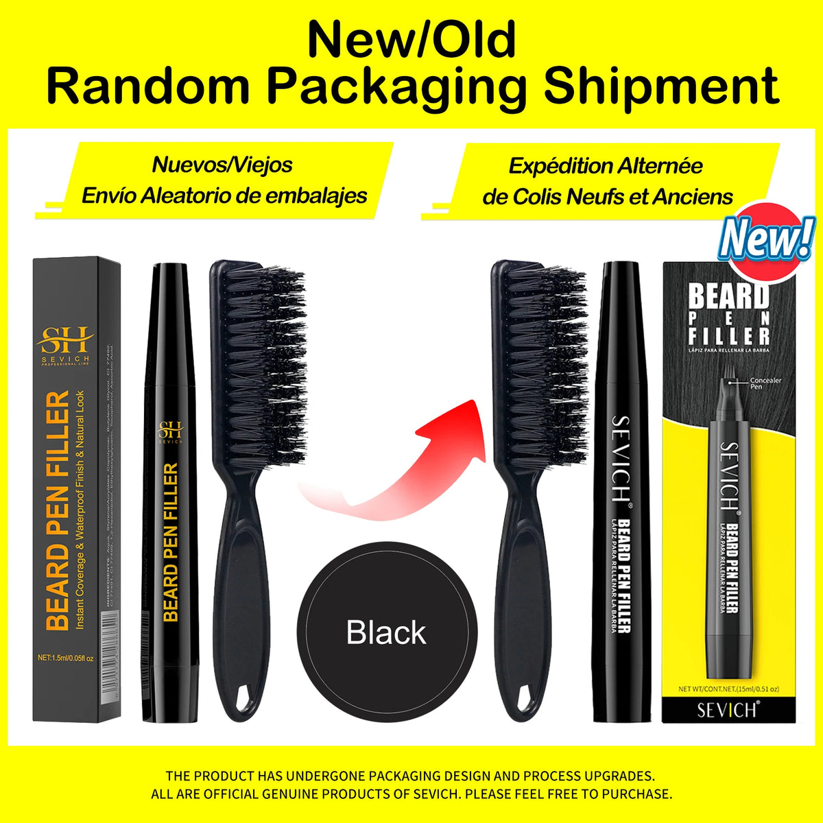 SEVICH Beard Filling Pen Kit Beard Enhancer Brush Beard Coloring Shaping Tools Waterproof Black Brown Hair Pencil Repair Tools - AliExpress 66