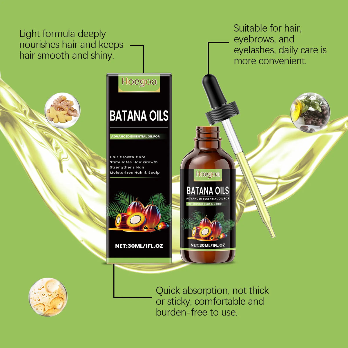 Batana Oil for Hair Growth Revitalizing Strengthening Nourish Damaged Hair Scalp Treatment Add Volume Thicker Stronger Hair Care - AliExpress 66
