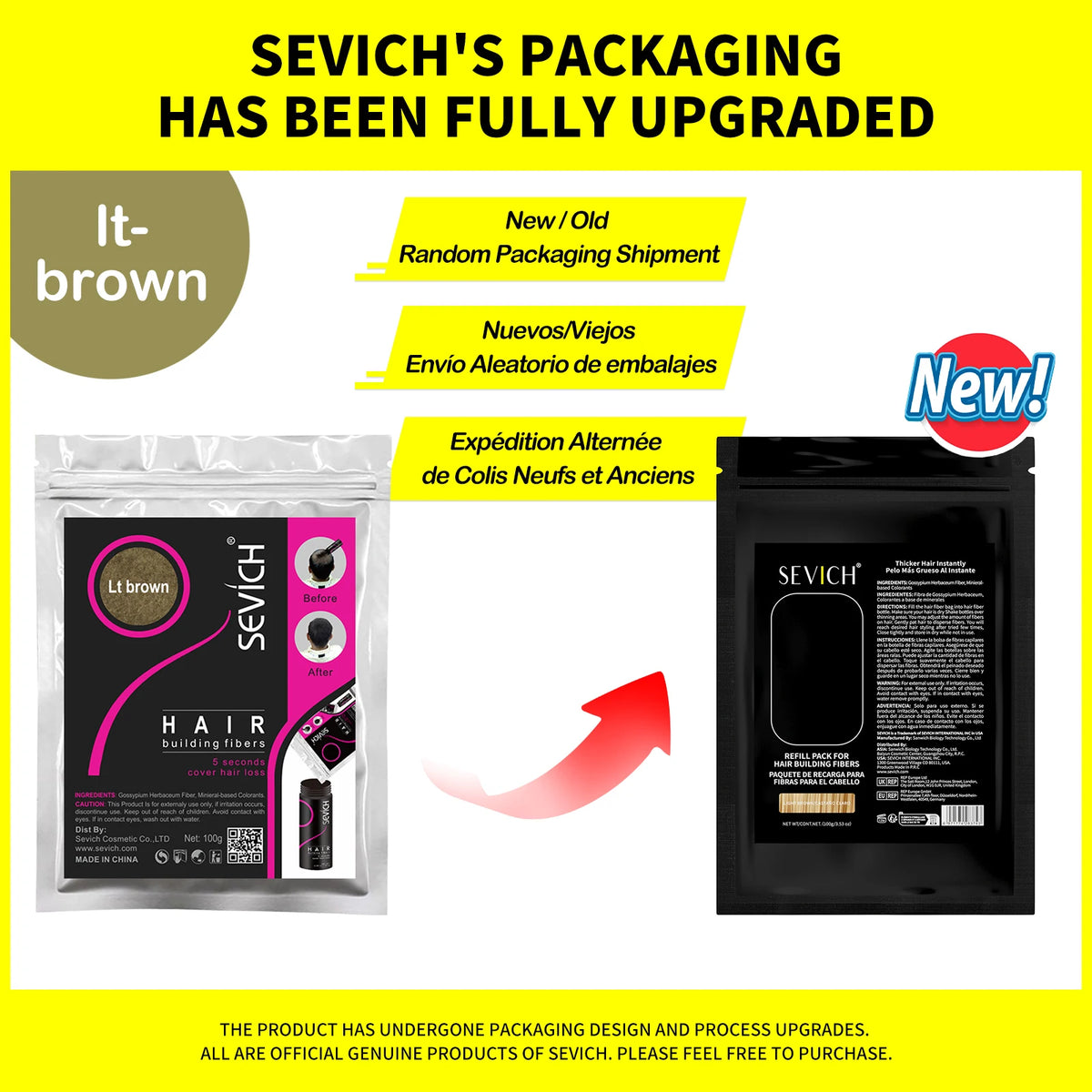 Sevich Hair Fiber Refill 100g Hair Loss Products Keratin Thickening Spray Hair Building Fibers Powders Keratin Hair Regrowth