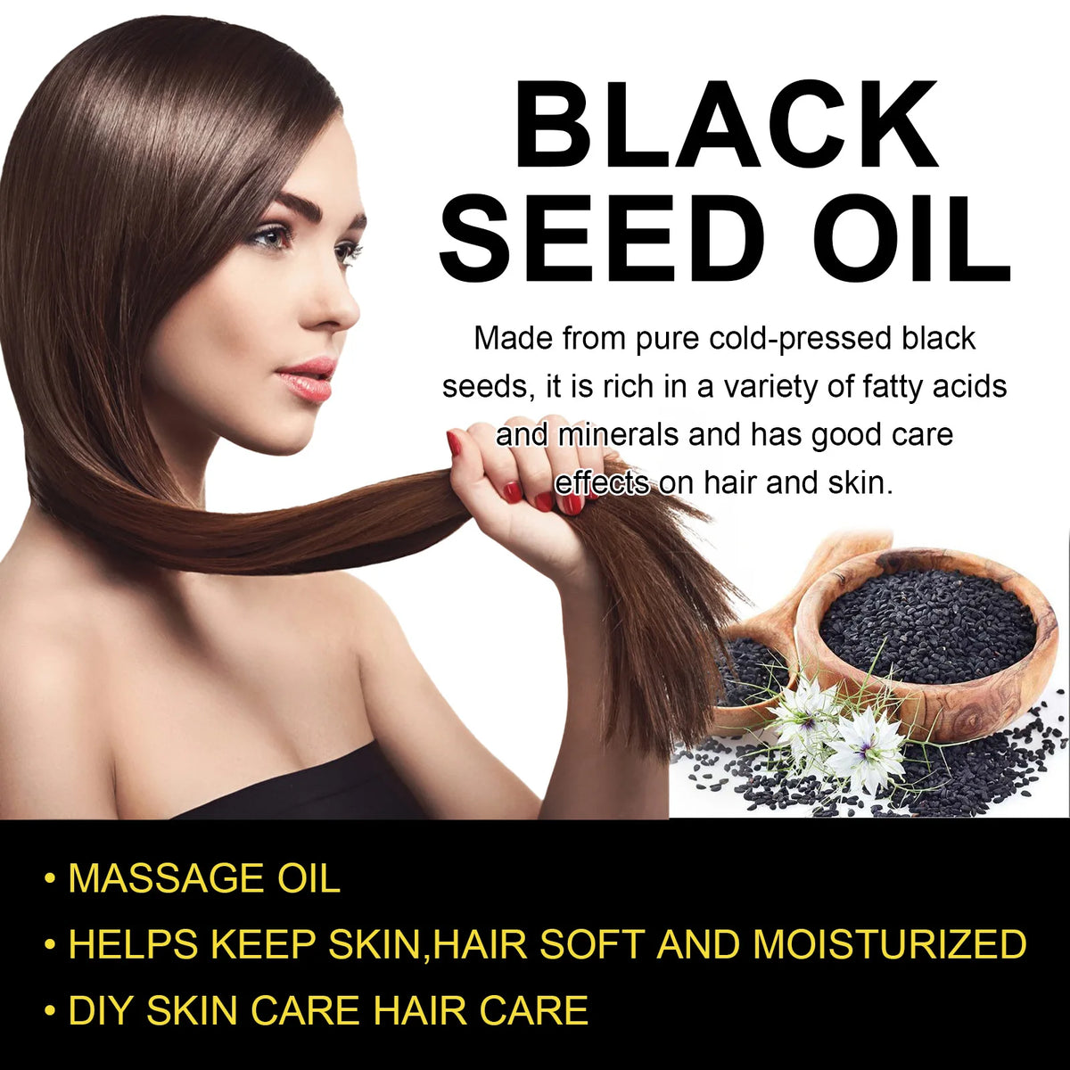EELHOE Black Seed Oil for Hair Growth 60ml