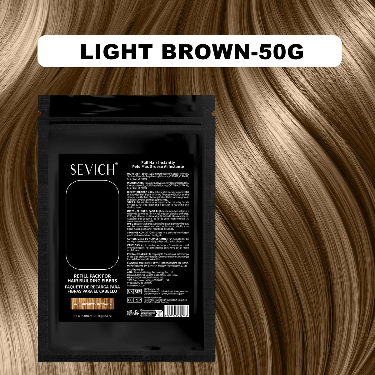 SEVICH 50g Hair Loss Building Hair Fibers Blender Conceal Styling Fiber Hair Powders Thinning Keratin Eyelash Extension Black - AliExpress 66
