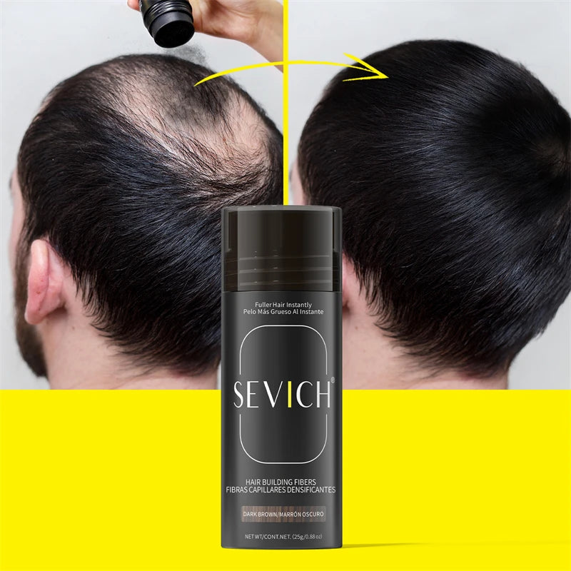 Sevich Hair Fibers Powder 25g Keratin Hair Building Fiber Thickening Powder â€?Instantly Thickens & Volumizes for All Hair Types