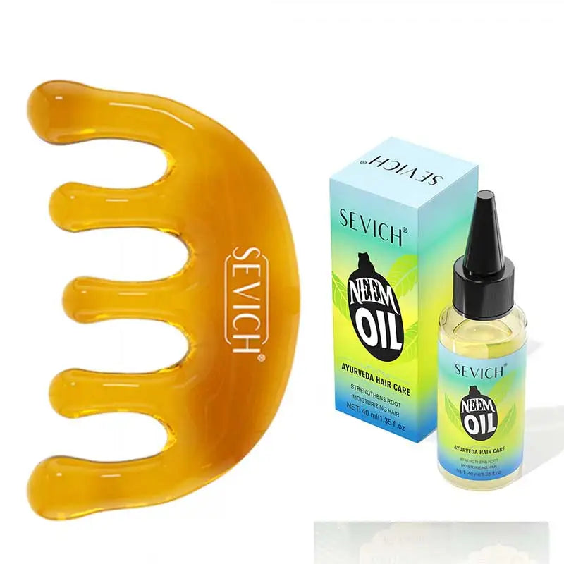Sevich India Hair Growth Oil And Scalp Massager Comb Tool Set Ayurveda Neem Growth Oil Herbal Anti Hair Loss Treatment Serum - AliExpress 66