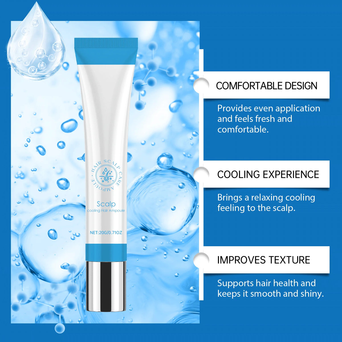 20G Hair Growth Serum Roll-On for Thicker Hair