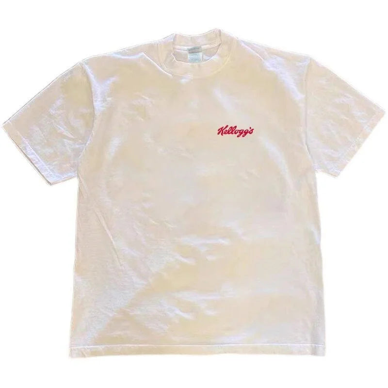 Loose Fit Cotton T-Shirt Short Sleeve Retro Style Unisex Breathable Comfortable Printed Graphic Tee for Men And Women - AliExpress 200000345