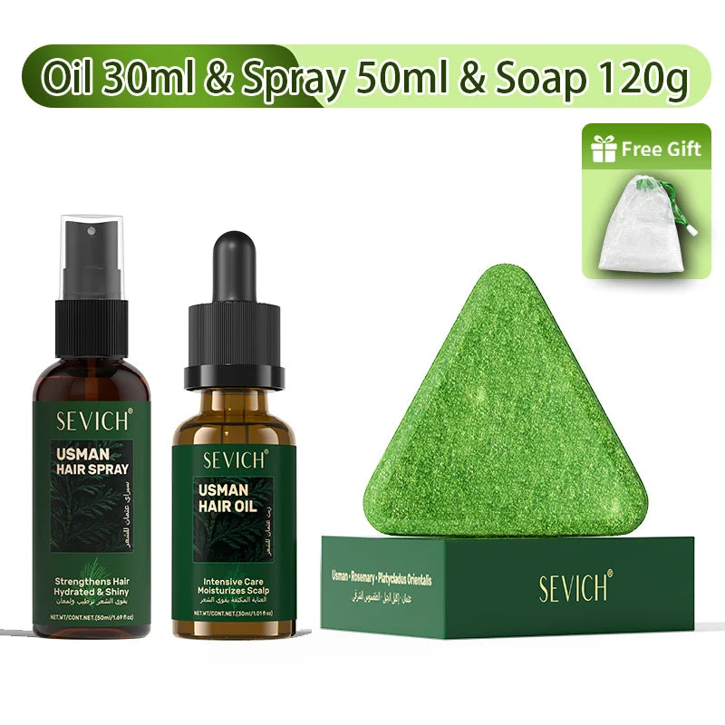 Anti Hair Loss Serum Set Hair Growth Essential Oil Usman Hair Regrowth Shampoo Soap Hair Care Thickening Oil Spray For Men Women - AliExpress 66