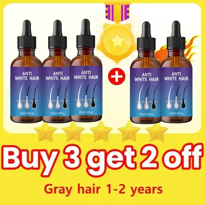 24 NEW White To Black Gray White Hair Serum Natural Color Repair Nourish Essence Anti-gray Care for Men Women - AliExpress 66