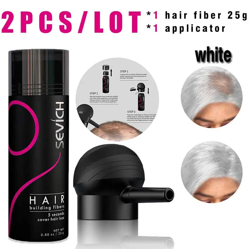 SEVICH Hair Building Fiber Set Cover Sparse Hair Or Bald Spots Hair Loss Regrowth Treatment Keratin Hair Fiber Powder Applicator - AliExpress 66