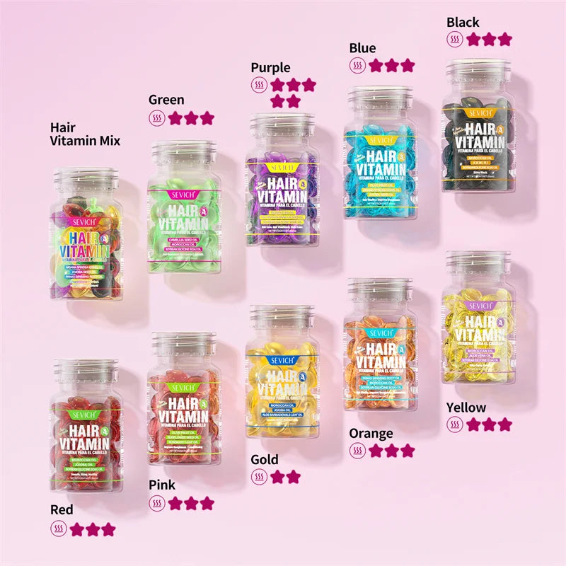 MIX Hair Vitamin Capsule Hair Treatment Oil Fast Restore Frizzy Hair Soft Smooth Shiny Keratin Complex Oil Hair Care Capsules - AliExpress 66