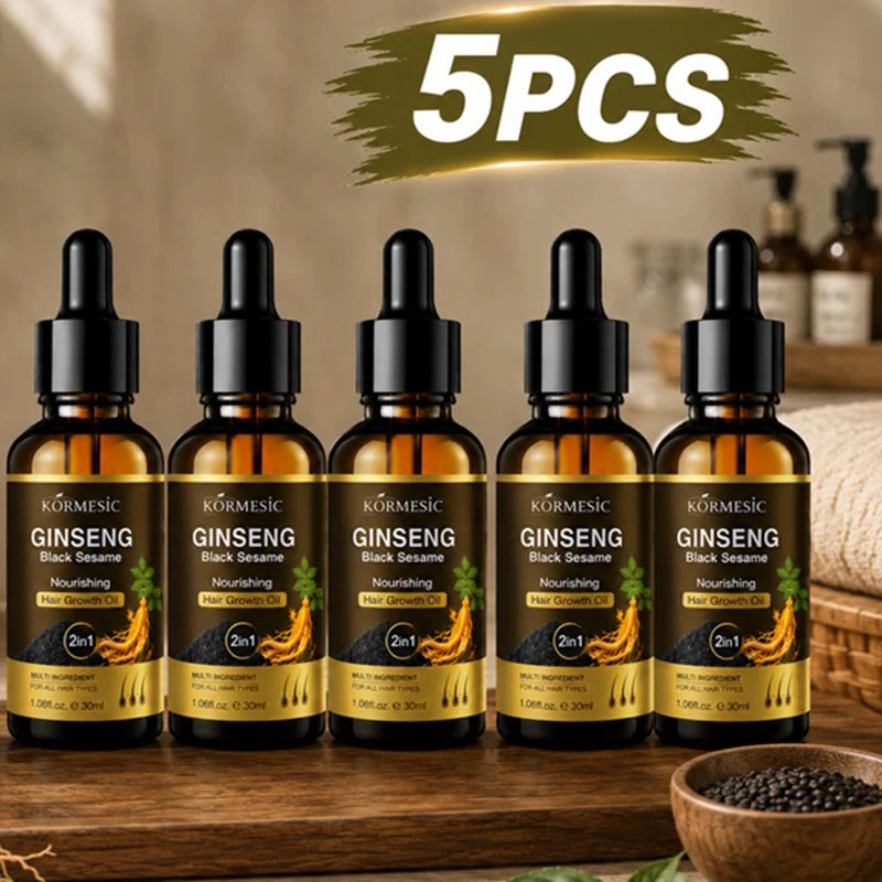Black Sesame Ginseng Hair Growth Serum, Faster Hair Growth, Thicker & Longer Hair, Anti Hair Loss, Hair Regrowth Alopecia Areata - AliExpress 66