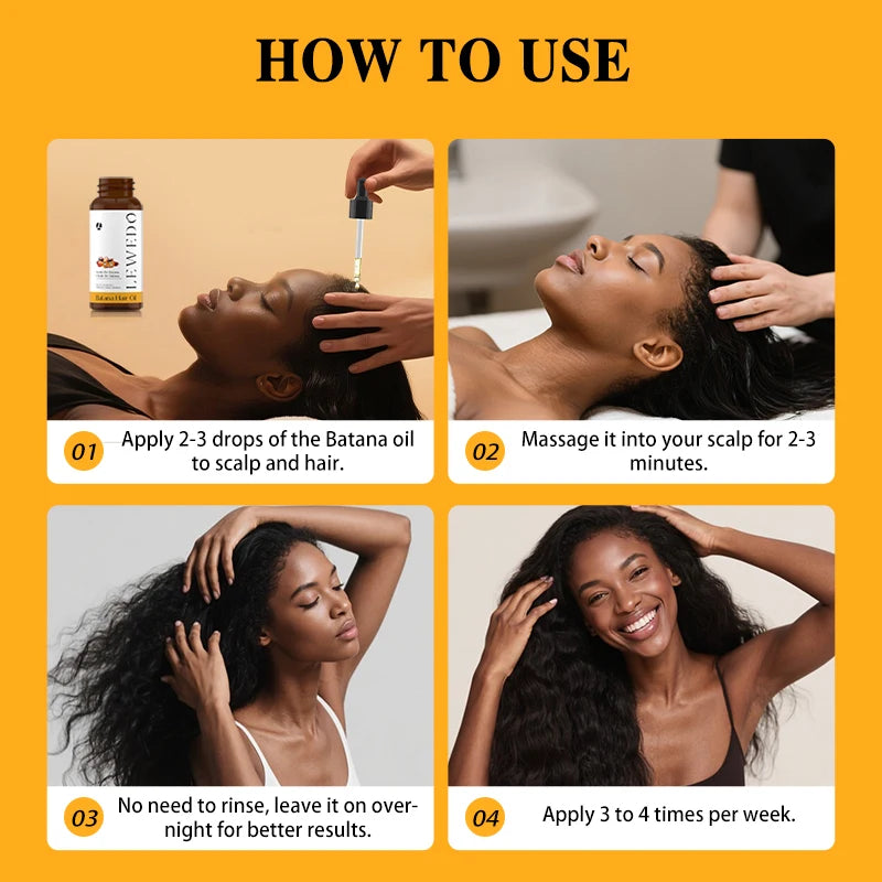 Hair Growth Oil Kit Organic Batana Oil for Hair Growth 100% Pure Hair Strengthening Oil Anti Hair Loss Essence Oil Hair Care