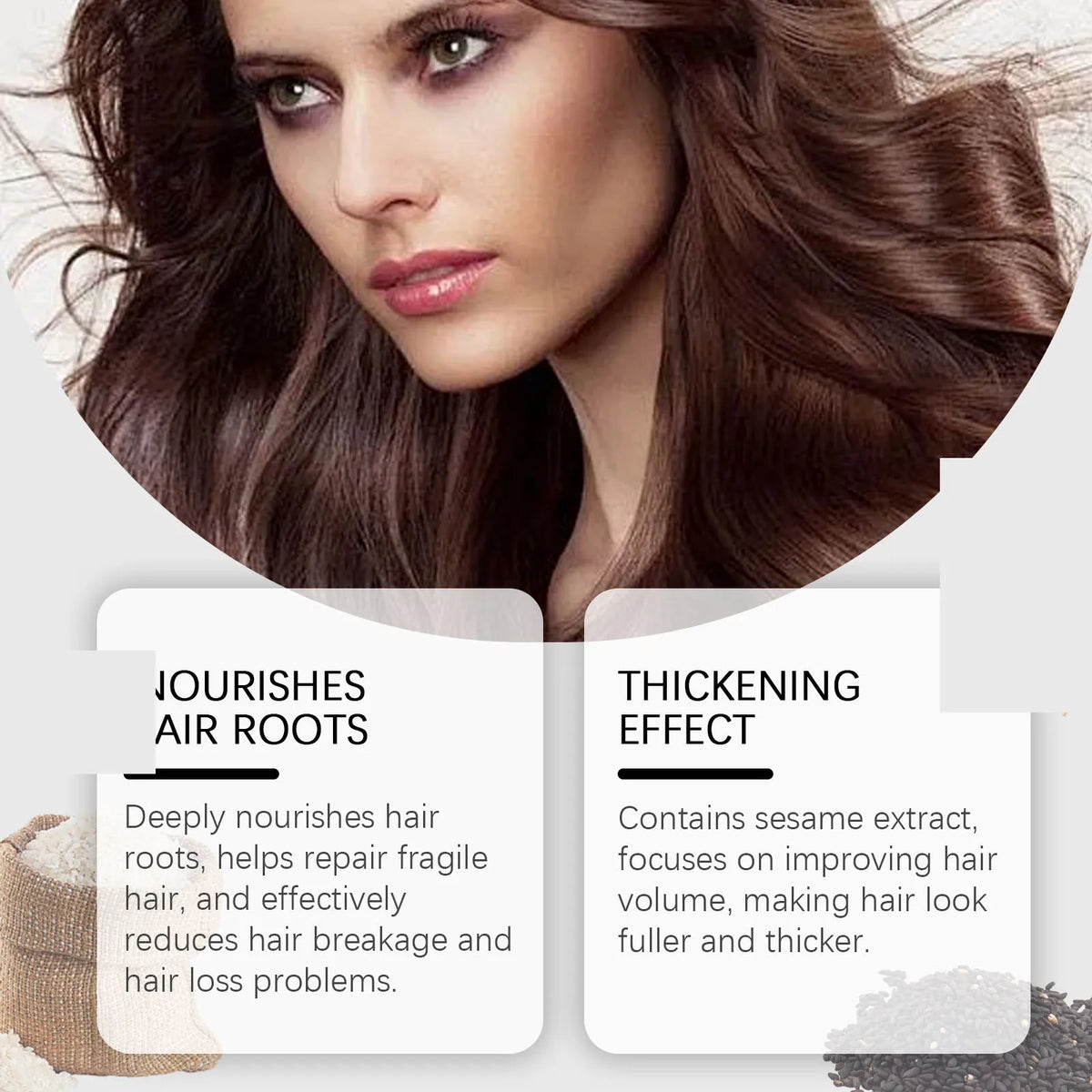 Black Sesame Hair Strengthening Oil Improve Damaged Split Ends Dry Frizz Repairing Nourishing Shiny Dense Hair Growth Care Serum - AliExpress 66