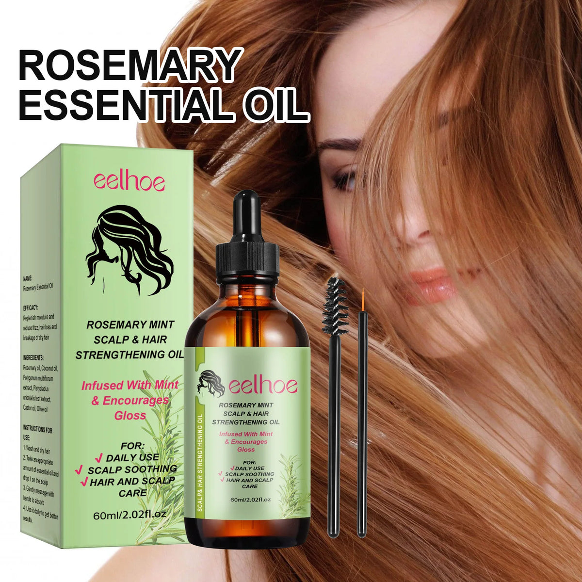 Rosemary Hair Growth Oil 60ml Natural Dandruff Treatment