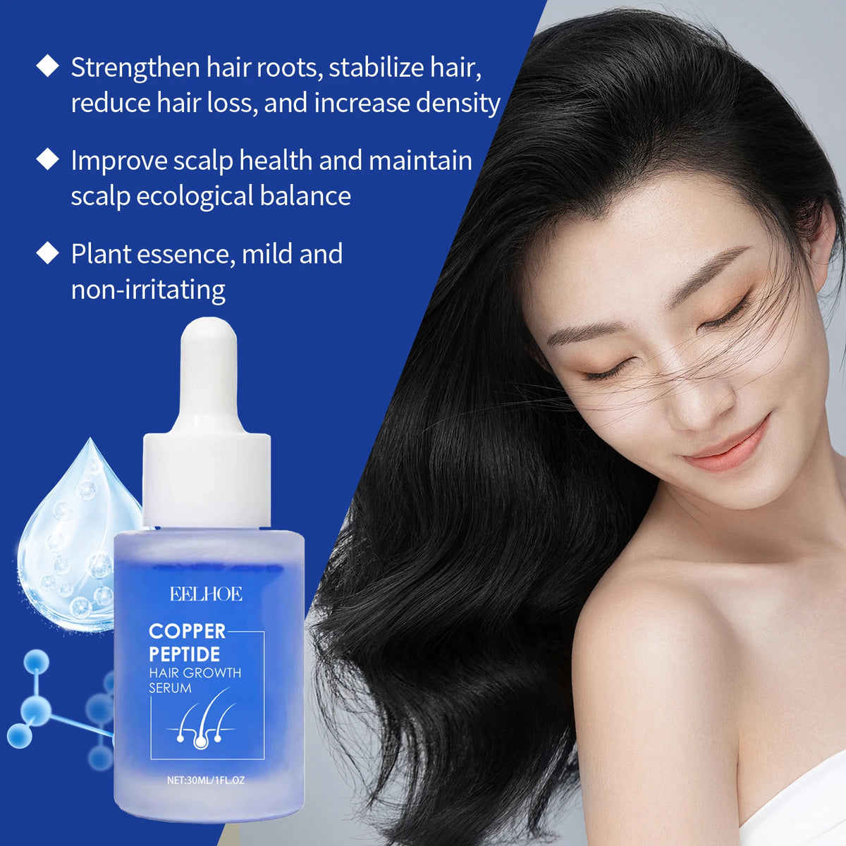Blue Copper Peptide Hair Growth Serum 30ml
