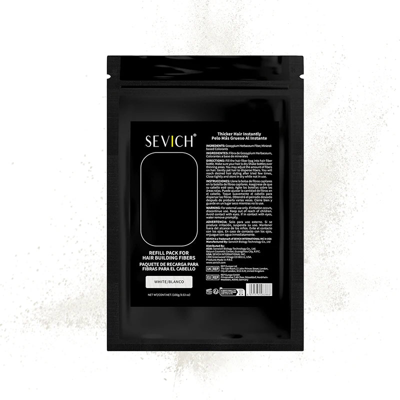SEVICH Hair Fiber 100g Keratin Hair Building Fiber Thickening Hair Powder Concealer Refill Bag Bald Extension Care Product