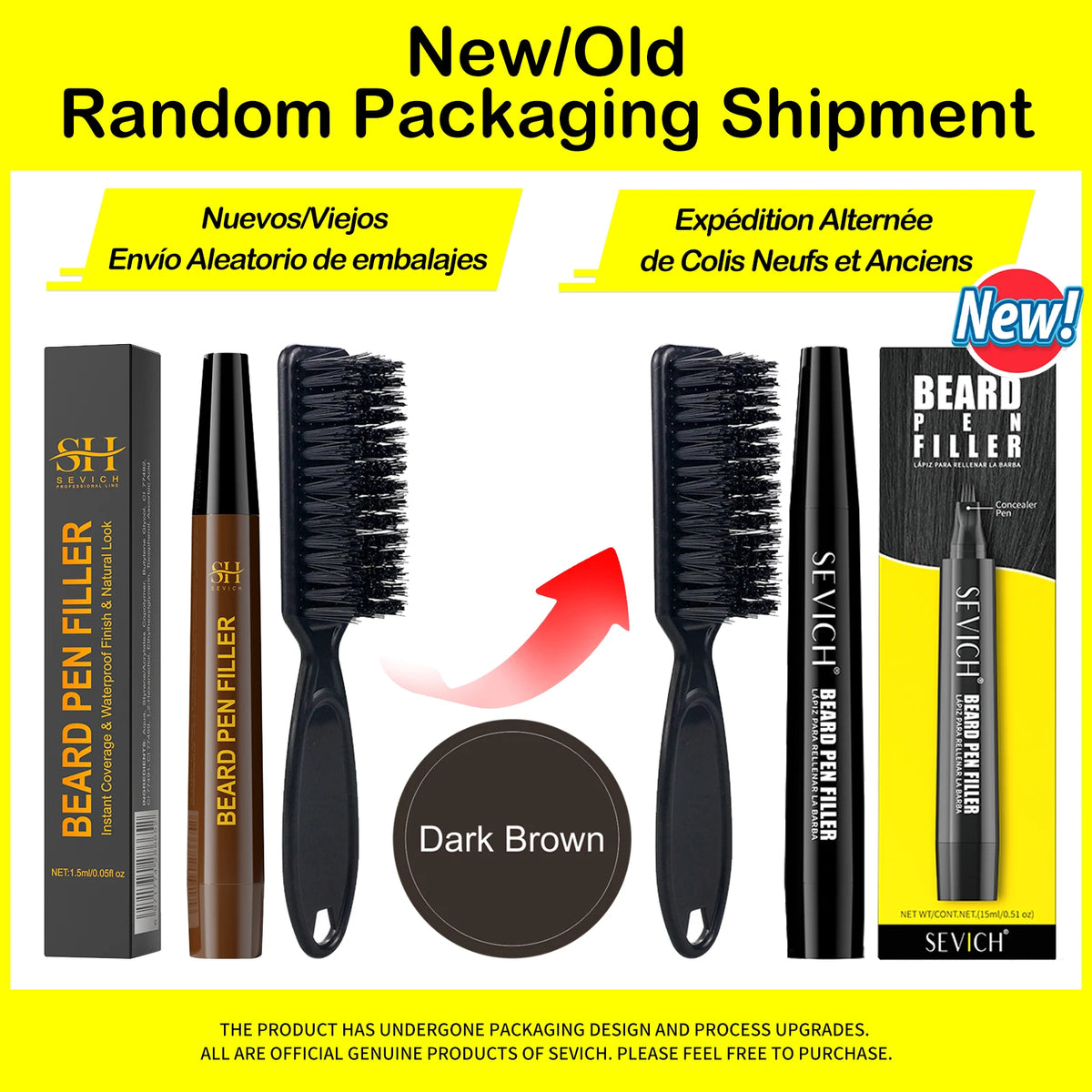 SEVICH Beard Filling Pen Kit Beard Enhancer Brush Beard Coloring Shaping Tools Waterproof Black Brown Hair Pencil Repair Tools - AliExpress 66