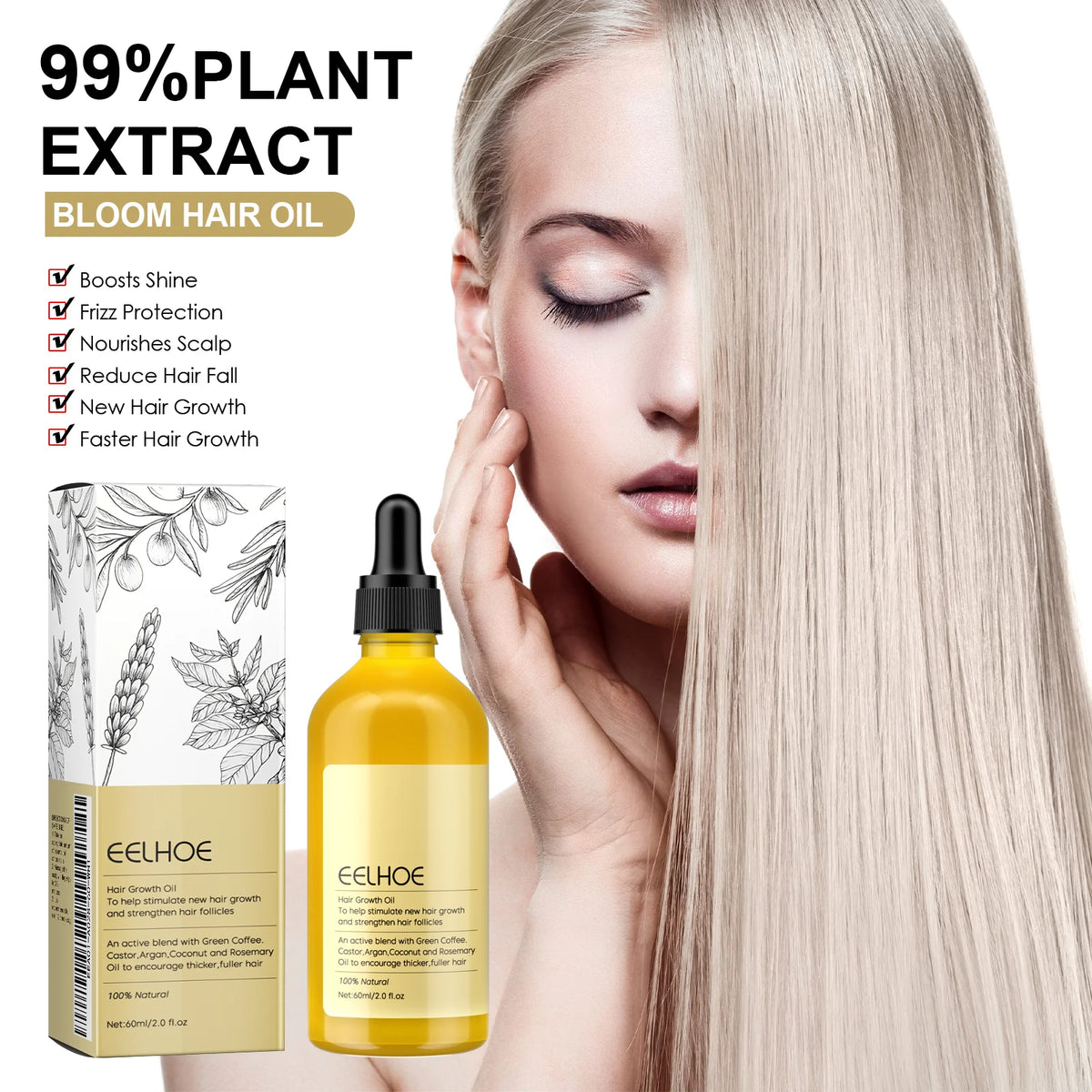 Rosemary Hair Growth Oil 60ml Anti Hair Loss Treatment For Thicker Hair Repairing Dry Damaged Hair Scalp Care With Argan Oil - AliExpress 66