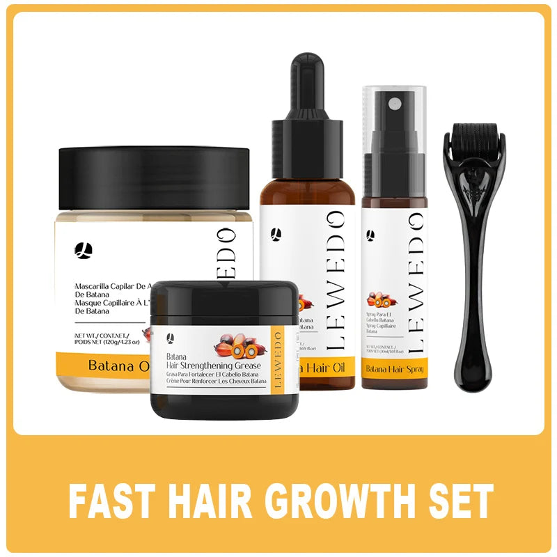 Hair Growth Oil Kit Organic Batana Oil for Hair Growth 100% Pure Hair Strengthening Oil Anti Hair Loss Essence Oil Hair Care