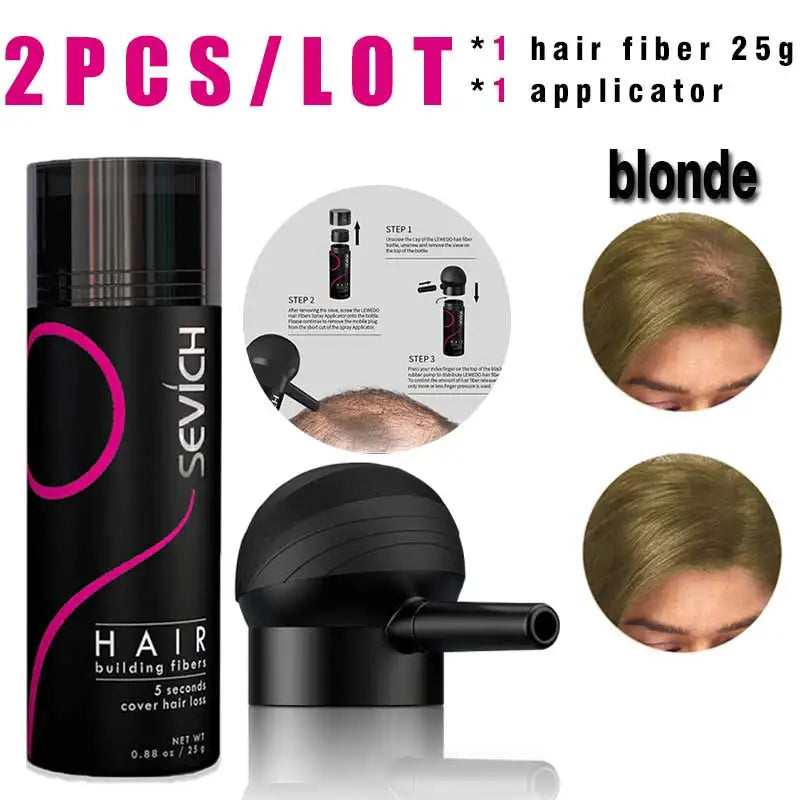 SEVICH Hair Building Fiber Set Cover Sparse Hair Or Bald Spots Hair Loss Regrowth Treatment Keratin Hair Fiber Powder Applicator - AliExpress 66