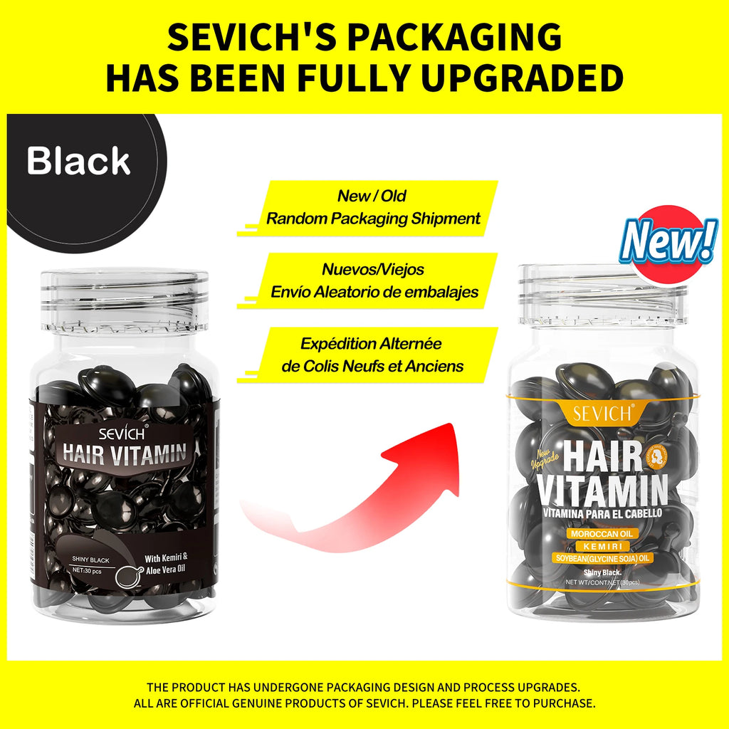 Fast Moisturizing Hair Vitamin Capsule 30pcs/bottle Sevich Smoothing Silky Keratin Complex Oil Nourishing Moroccan Hair Care Oil - AliExpress 66