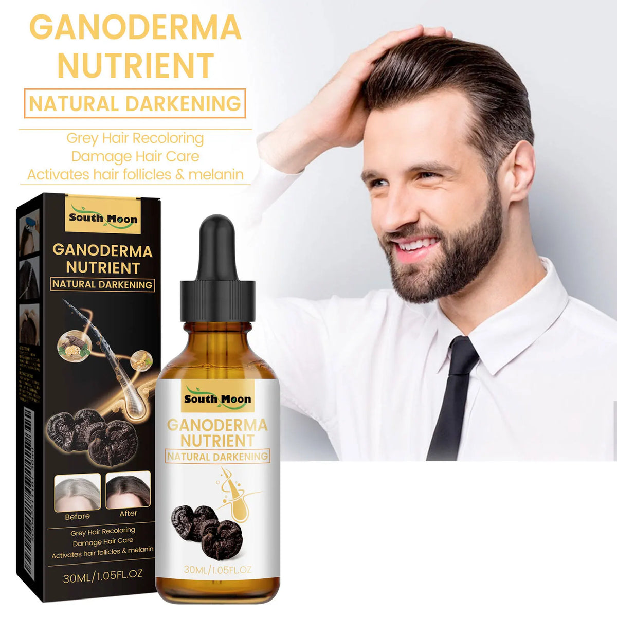 Anti Gray Hair Serum Hair Blackening Natural Color Repair Anti Loss Moisturizing Scalp Care Gray White Hair Treatment Essence - AliExpress 66
