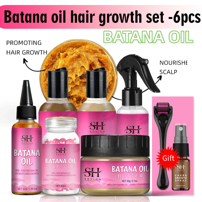 7pc Batana Oil Product Fast Hair Growth Oil For Men Hair Growing Spray Anti Hair Loss Shampoo Butter Hair Mask Hair Care Capsule - AliExpress 66