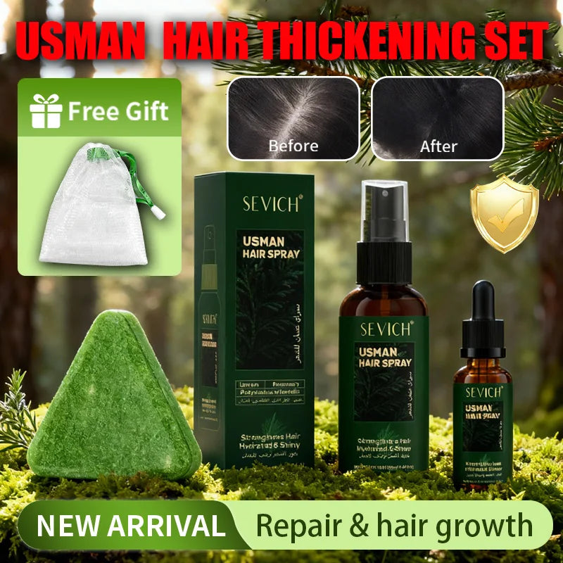 Anti Hair Loss Serum Set Hair Growth Essential Oil Usman Hair Regrowth Shampoo Soap Hair Care Thickening Oil Spray For Men Women - AliExpress 66