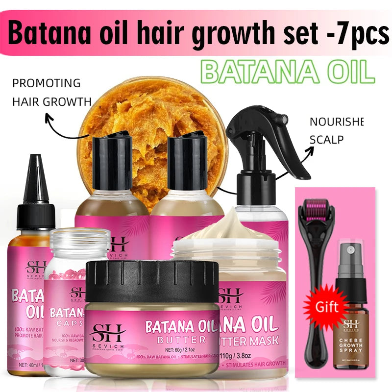 7pc Batana Oil Product Fast Hair Growth Oil For Men Hair Growing Spray Anti Hair Loss Shampoo Butter Hair Mask Hair Care Capsule - AliExpress 66