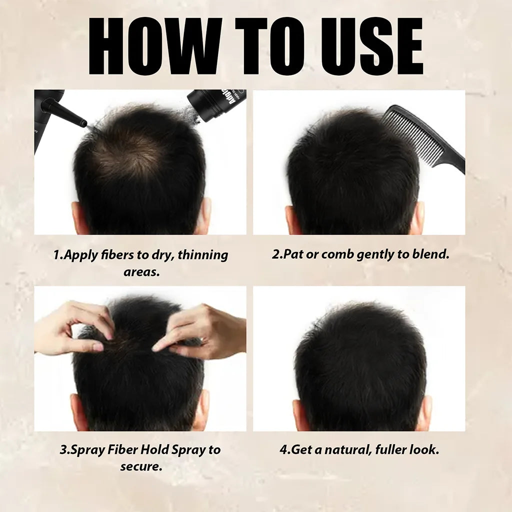 Adglamful Hair Fiber Kit: 2 Fiber Powders + Spray Bottle for Instant Thickening & Volume â€?Quick 30 Sec Styling - AliExpress 66