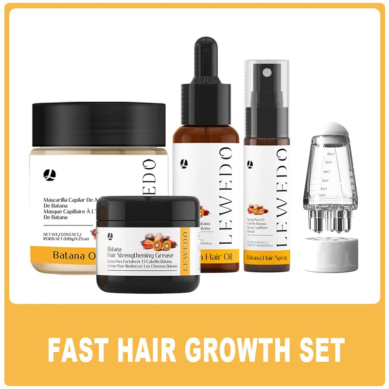 Hair Growth Oil Kit Organic Batana Oil for Hair Growth 100% Pure Hair Strengthening Oil Anti Hair Loss Essence Oil Hair Care