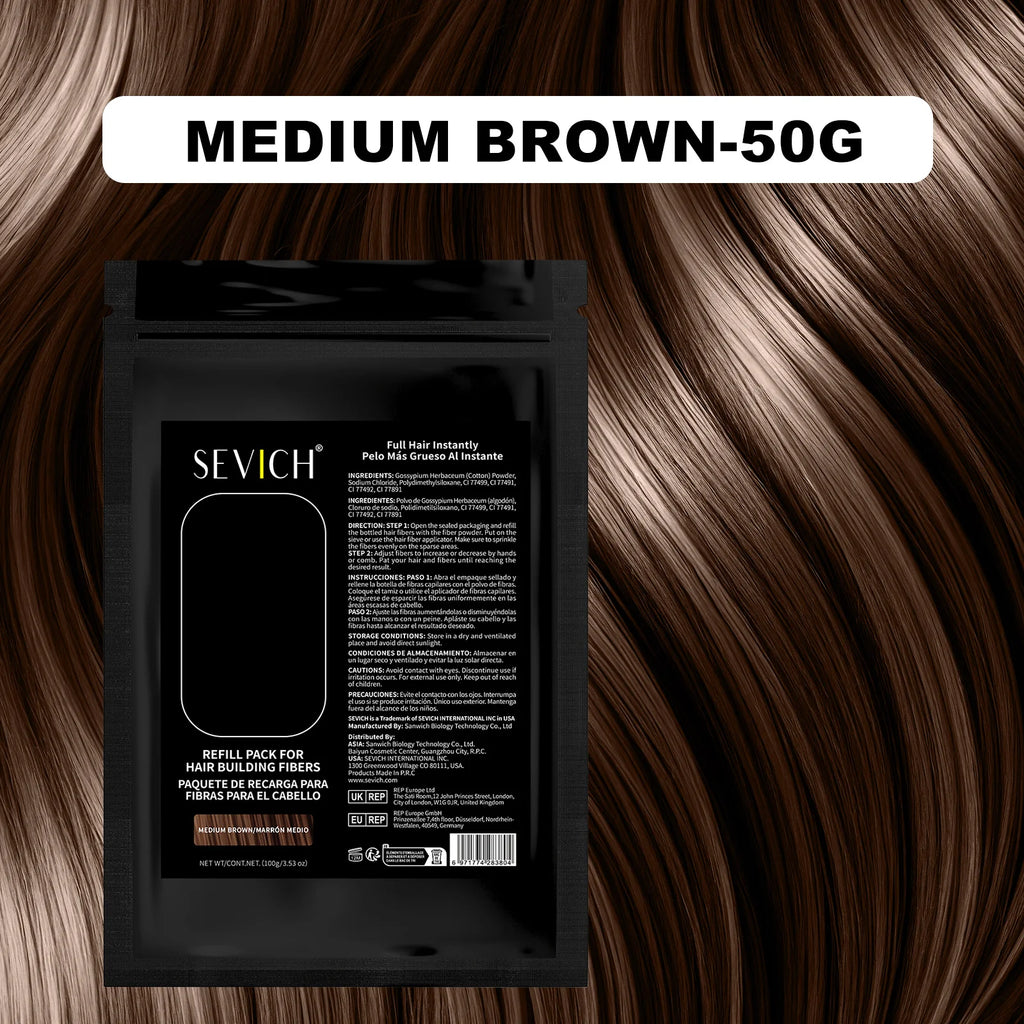 SEVICH 50g Hair Loss Building Hair Fibers Blender Conceal Styling Fiber Hair Powders Thinning Keratin Eyelash Extension Black - AliExpress 66