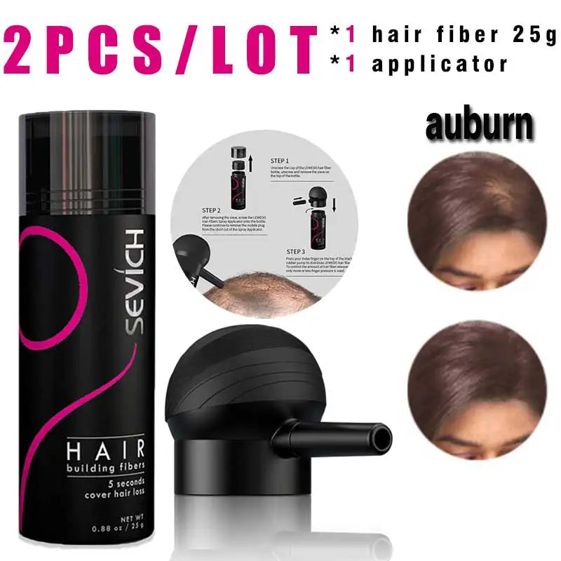 SEVICH Hair Building Fiber Set Cover Sparse Hair Or Bald Spots Hair Loss Regrowth Treatment Keratin Hair Fiber Powder Applicator - AliExpress 66