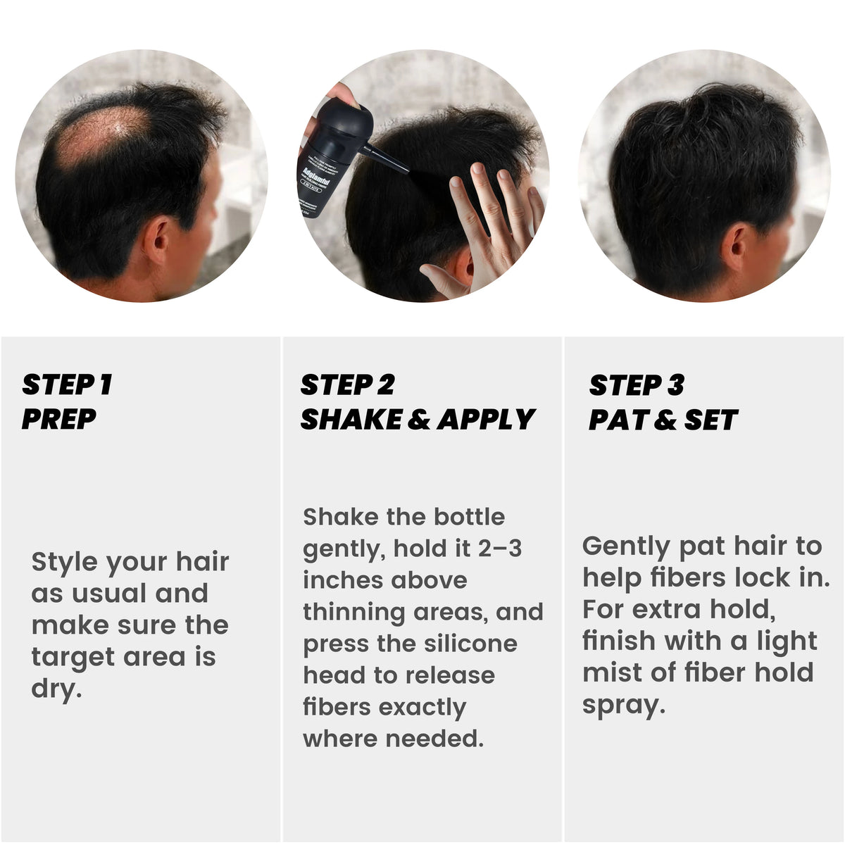 Adglamful Hair Fibers (15g) â€?10sec Instant Volume, Spray Applicator for Thinning Hair | Invisible & Even Coverage - AliExpress 66