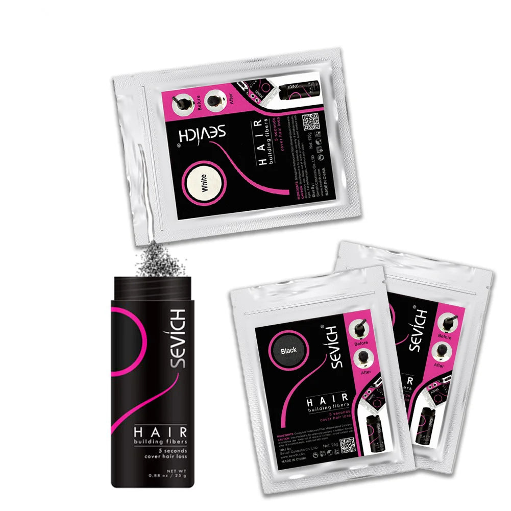 SEVICH 25g Hair Fibers Refill Bag Bald Extension Hair Growth Powder Salon Professional Hair Treatment Unisex Hair Loss Products - AliExpress 66