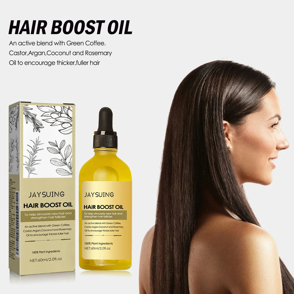Rosemary Hair Boost Oil Strengthen Thicken Smooth Hair Improve Frizz Prevent Baldness Nourishing Scalp Repair Dense Hair Serum - AliExpress 66