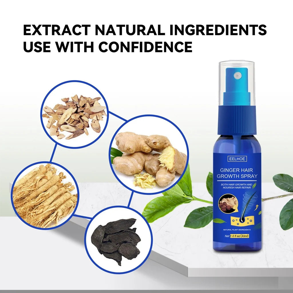 Ginger Hair Growth spray Anti Hair Fall Hair Loss Treatment Hair Growth Essence Oil for Men Women hair treatment - AliExpress 66