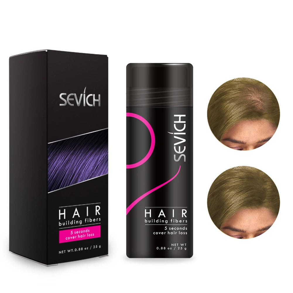 Sevich Hair Building Fibers Keratin Thicker Anti Hair Loss Products Concealer Refill Thickening Hair Fiber Powders Growth 25g