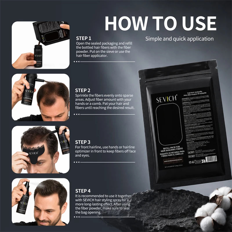 Hair Building Fibers for Volumizing & Texturizing Hair Fiber Powder 15 Seconds Thicker Fuller Hair Fiber Conceals Hair Loss - AliExpress 66
