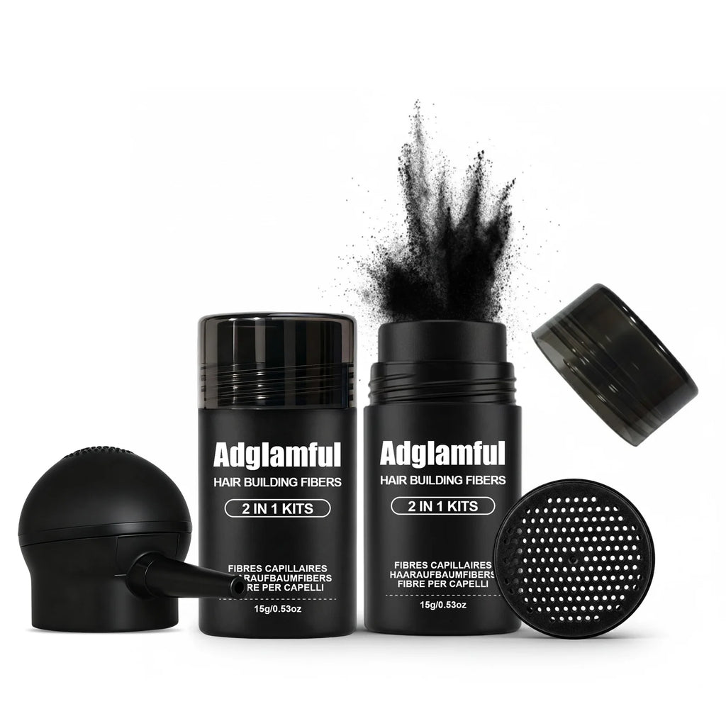 Adglamful Hair Fiber Kit: 2 Fiber Powders + Spray Bottle for Instant Thickening & Volume â€?Quick 30 Sec Styling - AliExpress 66