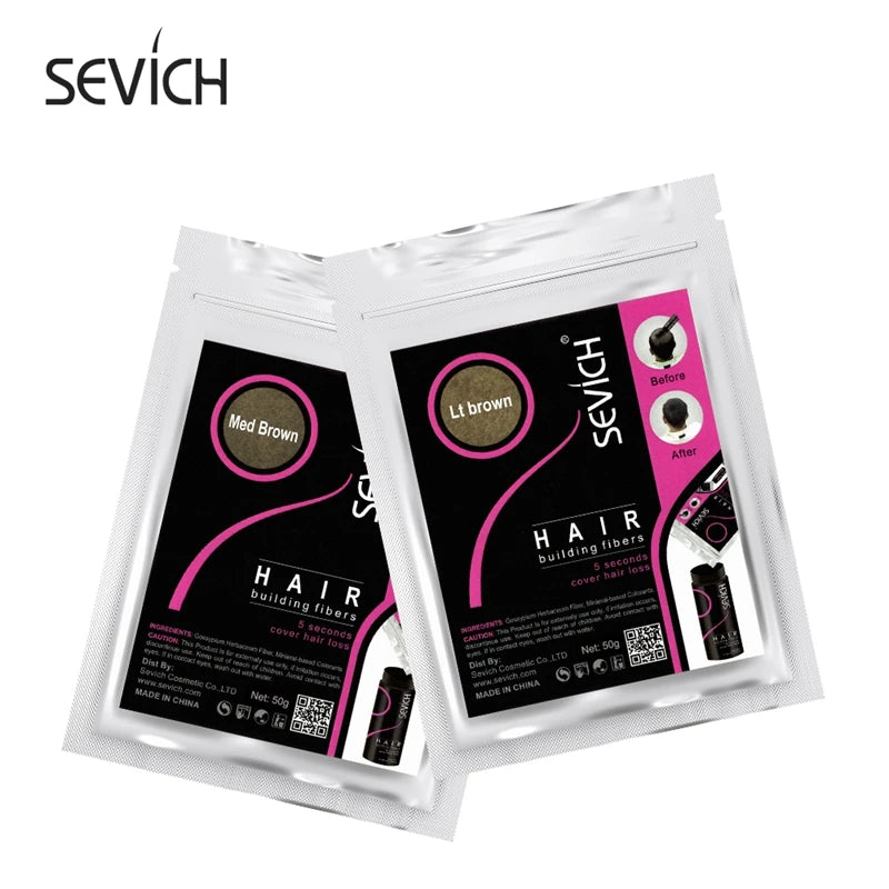 SEVICH 50g Hair Loss Building Hair Fibers Blender Conceal Styling Fiber Hair Powders Thinning Keratin Eyelash Extension Black - AliExpress 66