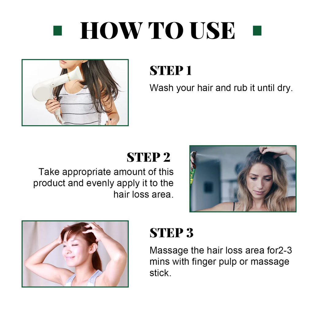 EELHOE Hair Growth Spray 7 Day Ginger Serum Scalp Damaged Treatement Prevent Hair Loss Effective Fast Growth Massage Liquid 50ml - AliExpress 66
