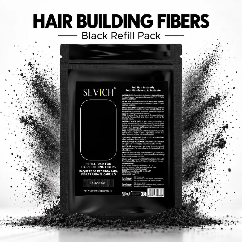 100g Hair Building Fibers Powder 10 Color Keratin Hair Fiber Refill Thickening Spray Instant Regrowth Powder Hair Loss Products