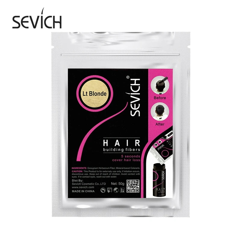 Sevich 10 Colors Hair Fiber 50g Hair Building Fiber Powder Keratin Instant Hair Growth Fiber Refill Hair Loss Hair Care Product - AliExpress 66